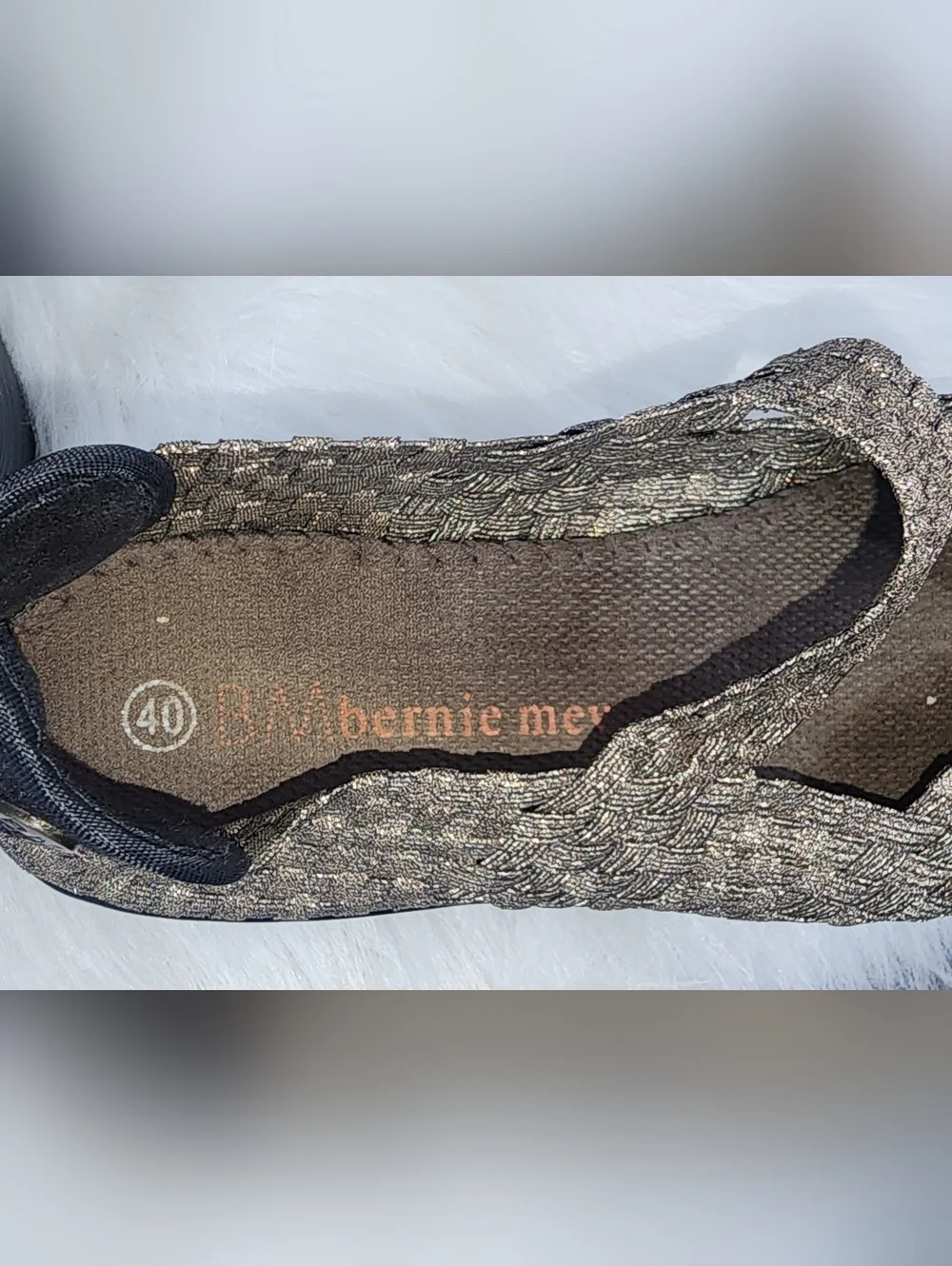 Bernie Mev 'Calypso' Woven Platform Wedge Sandal - Bronze/ Black- 40 / 9.5 USA